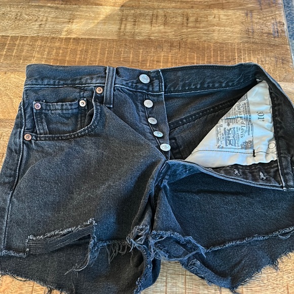 Levi's Pants - Levi’s 501 Jean shorts; black